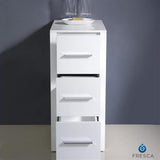 Fresca Bath Torino Bathroom Linen Side Cabinet, 12, White