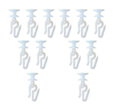 Smart Shophar Plastic Curtain Round Runner with 1inch Hook White Pack of 12 / Smooth Gliding/Secure Attachment/Durable Material