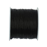 ATORSE 4x50 Yards Stretch Polyester Crystal String Cord Roll Jewelry Making DIY Black