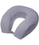 Jern U Shaped Slow Rebound Memory Foam Pillow With Button (Grey)