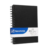 Neomate A5 Spiral Sketch Book | 160 GSM, 60 Sheets | Wiro Bound Artist Drawing Pad for Sketching, Shading, Doodling | Medium Sur