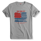 Adro Usa American Flag Printed Cotton T-Shirts For Men (R22-M-Nww-Gr_Grey_S)