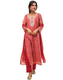 Gosriki Women'S Rayon Viscose Straight Embroidered Kurta With Pant & Dupatta (Nini Multi-Vks02-Gs_S_Red_Small),Red,,B0F8Q7M1LT