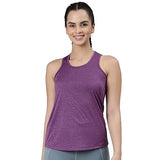 Enamor Women'S Solid Slim Fit T-Shirt (A308_Sunset Purple Melange/Active Reflective Graphic,Sunset Purple MelangApparel,L