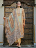 Libas Women'S Linen Kurta Sets (48869_Yellow_Xl)