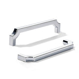 khtumeware 2-Pack 6 Inch Square Polished Chrome Cabinet Pulls, Solid Zinc Alloy Heavy-Duty Handles for Kitchen/Bathroom Cabinets