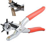 Limbani Brohers Multipurpose Revolving Leather Belt Hole Punch Plier 6 Size Hole Punch Hand Tool For Belt, Watchband, Dog Collar