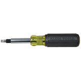 Klein Tools 32557 Multi-Bit Screwdriver / Nut Driver, Heavy Duty 10-in-1 with Interchangeable Shafts and Ph, Sl, Sq, Hex Bits an