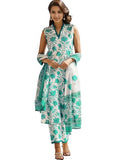 SHIENZY Womens Cotton Blend Kurta and Pant (SHZ1435_Mint Green_3XL)