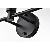 Living District Jaelynn 3-Light Iron & Glass Bath Sconce In Black/Clear
