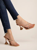Shoetopia Women'S Platform Heel Sandal-Eu41 /Uk8,Rose-Gold,8,B0CQLKMZ42