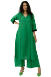 Anni Designer Women'S Rayon Blend Straight Solid Kurta With Palazzo (Papita Green_M_Green_Medium),Green,M