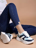Shoetopia Women'S Casual Walking Navy Blue Sneakers || Comfortable Lightweight Lace Comfy Travel & College Eu38,Navy Blue,5,B0DJJWW28L