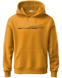 Adro Men'S Cotton Blend Neck Hooded Sweatshirt (H24-Rac-Mu_Mustard