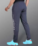 LookMark Men's Slim Fit Solid Lycra Blend Full Elastic Sport Wear Running Gym Stretchable Jogger Track Pant in Grey Color(Track 05 Grey-L),Grey