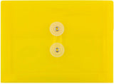 JAM PAPER Plastic Envelopes with Button & String Tie Closure - Index Size - 5 1/2 x 7 1/2 - Yellow - 3/Pack