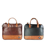 Mike Executive File Bag Office Bag Combo Pack Of 2 Black & Tan Faux Leather Bag Dimensions: 41X30X6 Cms Capacity : 7 Ltrs