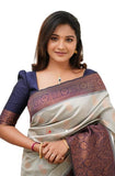 Flosive Womens Present Banarasi Soft Lichi Silk Saree Beautiful Jacquard Rich Pallu Design Work Zari Woven Kanjivaram Silk Style