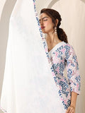 Libas Women'S Pure Cotton Kurta Sets (99311_White_M)