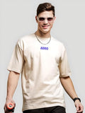 ADRO Oversize T Shirt for Men | Drop Shoulder Cotton T Shirt | Anime Oversize T-Shirt | Luffy T Shirt Gear 5| Trendy Front and Back Printed T Shirt|OVR24-L1-ANI-BE-S Beige,Beige