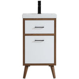 Elegant Kitchen And Bath 18 Inch Bathroom Vanity Cabinet - Matte White