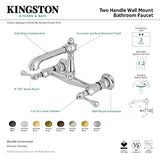 Kingston Brass Ks7247Bl Wall Mount Bathroom Faucet, Brushed Brass