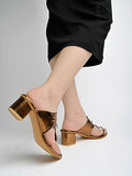 Shoetopia Girls Kh-5555 Copper Heeled Sandal - 5 Uk (Girls-Kh-5555-Copper),Copper,5,B0CQK6HHGV