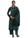 Libas Women'S Velvet Embroidered Kurta Set (48791W_Green