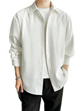 Leriya Fashion Textured Shirts for Men || Casual Shirt for Men || Shirt for Men|| Men Stylish Shirt || Men Fancy Shirt || Men Full Sleeve Shirt || Plain Shirts for Men (Small White),White