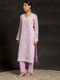 Libas Women'S Cotton Blend Kurta Set (272470R Purple L