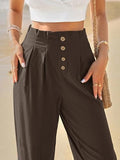 Toplot Women Casual Slanted Pocket Elastic Waist Tapered Pants (Pleated-Pant-5194-Dark Beige-28),Dark Beige,28,B0D9JJC565