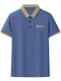 Toplot Men Regular Fit Polo || T Shirt For Men (Matte-Polo-5243-Blue-L),Blue,,B0DY7TZ8LM