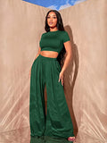 Kotty Women'S Solid Co-Ord With Trousers(Green,M)