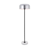 Living District Indoor Modern Home Decor Bright Exemplar 1 Light Brushed Nickel Floor Lamp