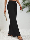 Toplot Trouser For Women || Casual Pants For Women || Loose Fit High-Waist Korean Pants || (Regular Fit | Polyester) (Women-Trouser-5229-Black-32),Black,32,B0DV5LH579