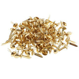 ECOMISTIQ 2x200 Pieces Mini Metal Brads Paper Fasteners for Scrapbooking Craft 6x13mm | Decorative Brads | Scrapbooking Embellis