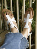 Shoetopia Girls Girls-Glc White Flat Sandal - 8 Uk (Girls-Glc-White),White,8,B0CQK5GLMX
