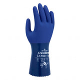 SHOWA CS700 AntiSlip Food Safe Chemical Resistant Nitrile Safety Gloves, 12 Length, Small (Pack of 12 Pair)