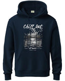 ADRO Hoodies for Men | Printed Regular Fit Hoodie for Men | Cotton Hoodie | Mens Hoodies | Sweatshirt for Men | Hooded Hoodie | H24-CHILL-NB-Large Navy Blue,Navy Blue