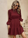 Leriya Fashion Poly Cotton Above The Knee Western Dress For Women (Lf-W.Dress-Wd1254_Maroon,MaroonApparel,M