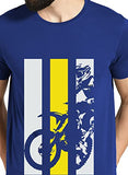Adro Men'S Bike Rider Printed Cotton T-Shirt (Rn22-2-Bik-Rb_Royal Blue_L)