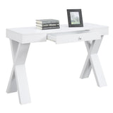 Convenience Concepts Newport 1 Drawer Desk, White
