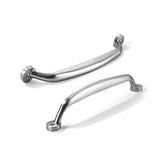 CABDM 2 Pack 5 inch Hole Center Brushed Satin Nickel Cabinet Pulls - Heavy Duty Solid Drawer Hardware Handles Kitchen Vanity Bat