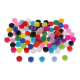 Merishopp 3X100Pcs Candy Color 2Holes Round Resin Button For Sewing Craft Scrapbook 6Mm