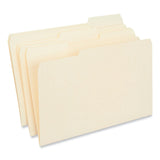 Universal 15213 Interior File Folders, Asst. 1/3Cut Tabs, Legal Size, Manila, 100/Box