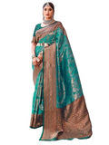 GRECIILOOKS Womens Jacquard Cotton Silk Saree (GL-S2365-GREEN)