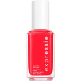 essie expressie Quick Dry Vegan Nail Polish, Electric Coral-Red with Pink Undertones, Ahead of the Gam(er), 0.33 Ounce