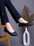 Shoetopia Women'S Blackcut-Out Ballerina Flats Pointed Toe Slip-Ons With Comfort Sole For Office & Casual Eu39,Black,6,B0DRJF89SD