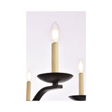 Living District Trey 6-Light Mid-Century Metal Pendant In Black Finish