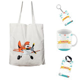 Paper Planed & Boat Tote Bag Gift Hamper Personalize with Name Customized Merchandise Custom Gifts Awesome birthday, ann